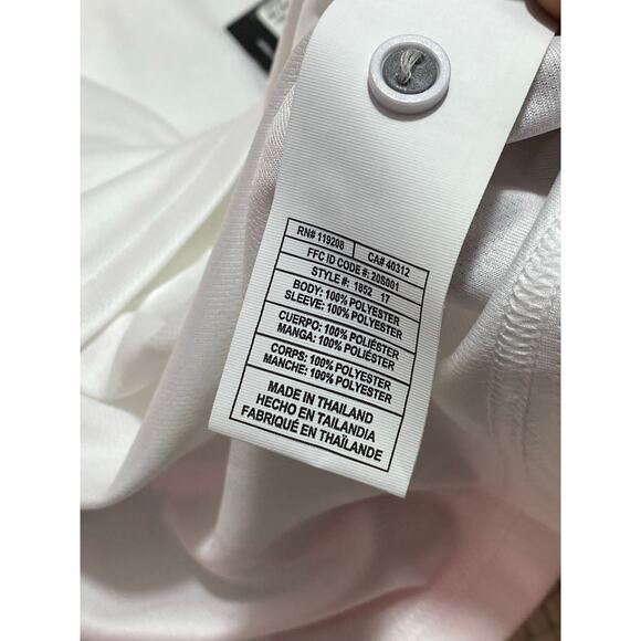 NEW Adidas Stadium Coaches Sustainable Polo SS Collared Button Wht Men's XL - Picture 8 of 8